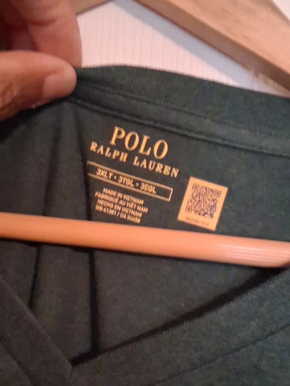 Polo by Ralph Lauren Dark Green V-Neck Tee with Red Pony: (Set Of 2) 3XLT